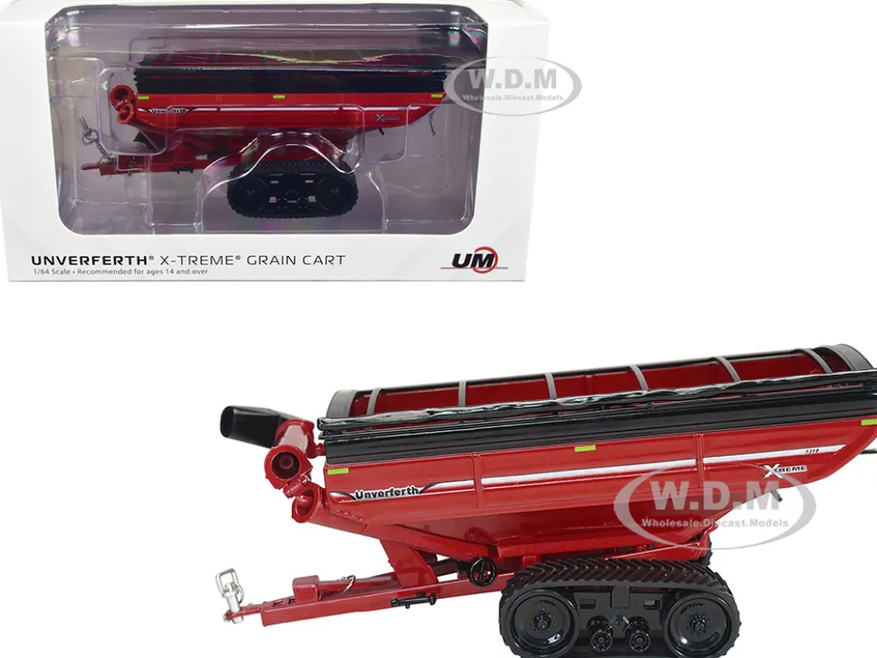 Unverferth X Treme 1319 Grain Cart with Tracks Red 1/64 Diecast Model SpecCast UBC027