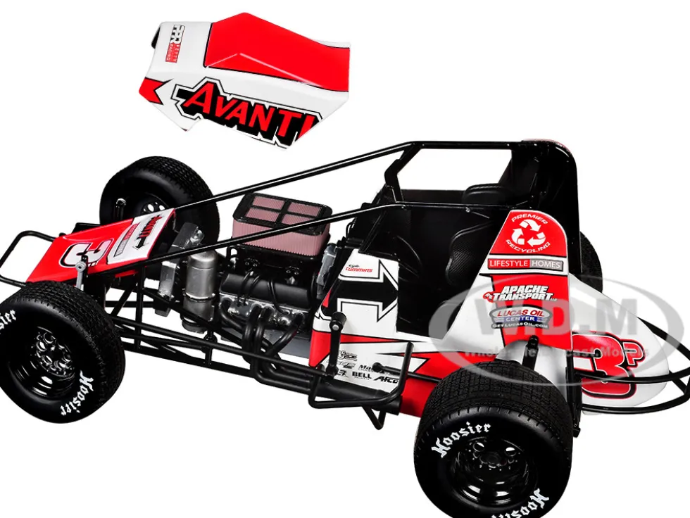 USAC Sprint Car #3P Kyle Cummins "Avanti" Champion "USAC Sprint Car National Championship" (2025) 1/18 Diecast Model Car by ACME