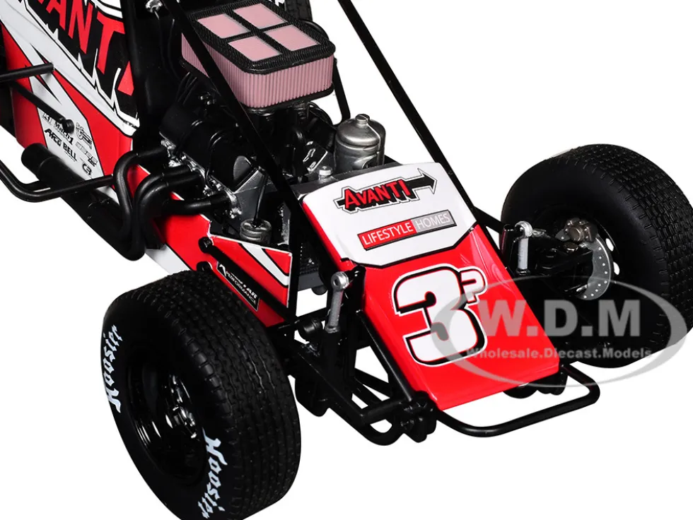 USAC Sprint Car #3P Kyle Cummins "Avanti" Champion "USAC Sprint Car National Championship" (2025) 1/18 Diecast Model Car by ACME