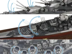 USS Missouri BB 63 Iowa class Battleship Battle of Okinawa 1945 United States Navy Full Hull Edition Battleship Series 1/700 Diecast Model Forces of Valor FOV-861131B