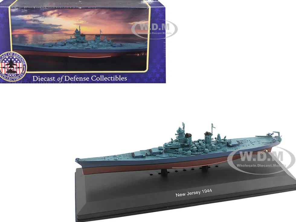 USS New Jersey (BB-62) Battleship (1944) 1/1100 Diecast Model by Diecast of Defense Collectibles