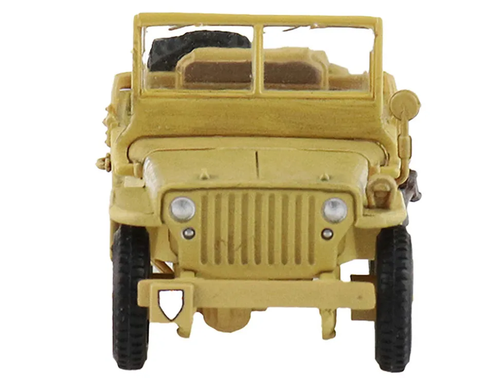 U.S. 1/4 ton Military Vehicle Desert Sand "British 8th Army, Gen. Bernard Montgomery, Sicily" (1943) Royal Army "Ground Power Series" 1/72 Diecast Model by Hobby Master