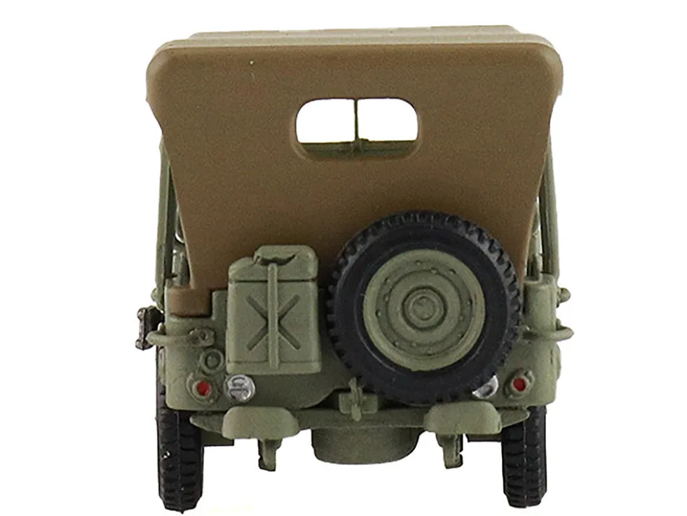 U.S. 1/4 ton Military Vehicle Olive Drab "Gen. Douglas MacArthur, Leyte, WWII" (1945) United States Army "Ground Power Series" 1/72 Diecast Model by Hobby Master