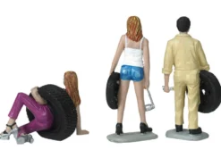 Val Meg Gary Tire Brigade 3 piece Figurine Set 1/24 Motorhead Miniatures 774