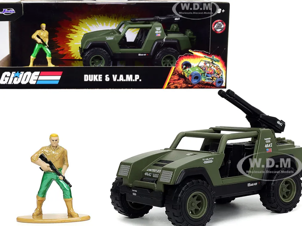 V.A.M.P. Olive Green Duke Diecast Figurine G.I. Joe Hollywood Rides Series 1/32 Diecast Model Car Jada 33083