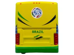 Van Hool CX-45 Coach Bus "Brazil National Football Team" Yellow and Green with Graphics "International Federation of the Global Game" Series Limited Edition to 504 pieces Worldwide 1/87 (HO) Diecast Model by Iconic Replicas