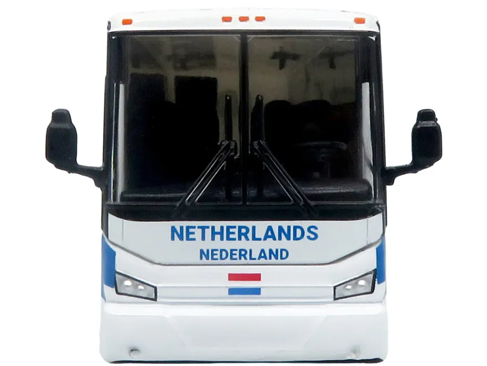 Van Hool CX-45 Coach Bus "Netherlands National Football Team" White with Graphics "International Federation of the Global Game" Series Limited Edition to 504 pieces Worldwide 1/87 (HO) Diecast Model by Iconic Replicas