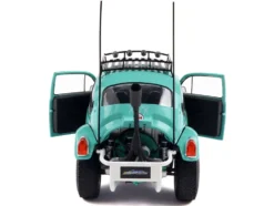 1976 Volkswagen Beetle Baja Miami Green with Pink Graphics 1/18 Diecast Model Car by Solido