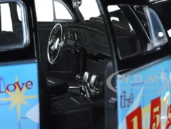 1959 Volkswagen Beetle Black with Graphics I Love the 50's Series 1/24 Diecast Model Car Jada 31382