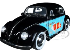 1959 Volkswagen Beetle Black with Graphics I Love the 50's Series 1/24 Diecast Model Car Jada 31382