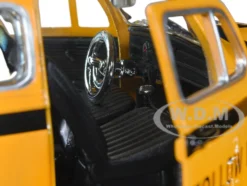 1966 Volkswagen Beetle Follow Me Airport Safety Vehicle Yellow Black Stripes 1/24 Diecast Model Car Motormax 79590