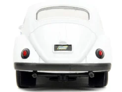 1959 Volkswagen Beetle Holt White with Blue Graphics and Boxing Gloves Accessory Punch Buggy Series 1/32 Diecast Model Car Jada 34237