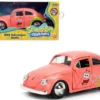 1959 Volkswagen Beetle "Patrick Star" Livery Pink "SpongeBob SquarePants" (1999-Current) TV Series "Hollywood Rides" Series 1/32 Diecast Model Car by Jada
