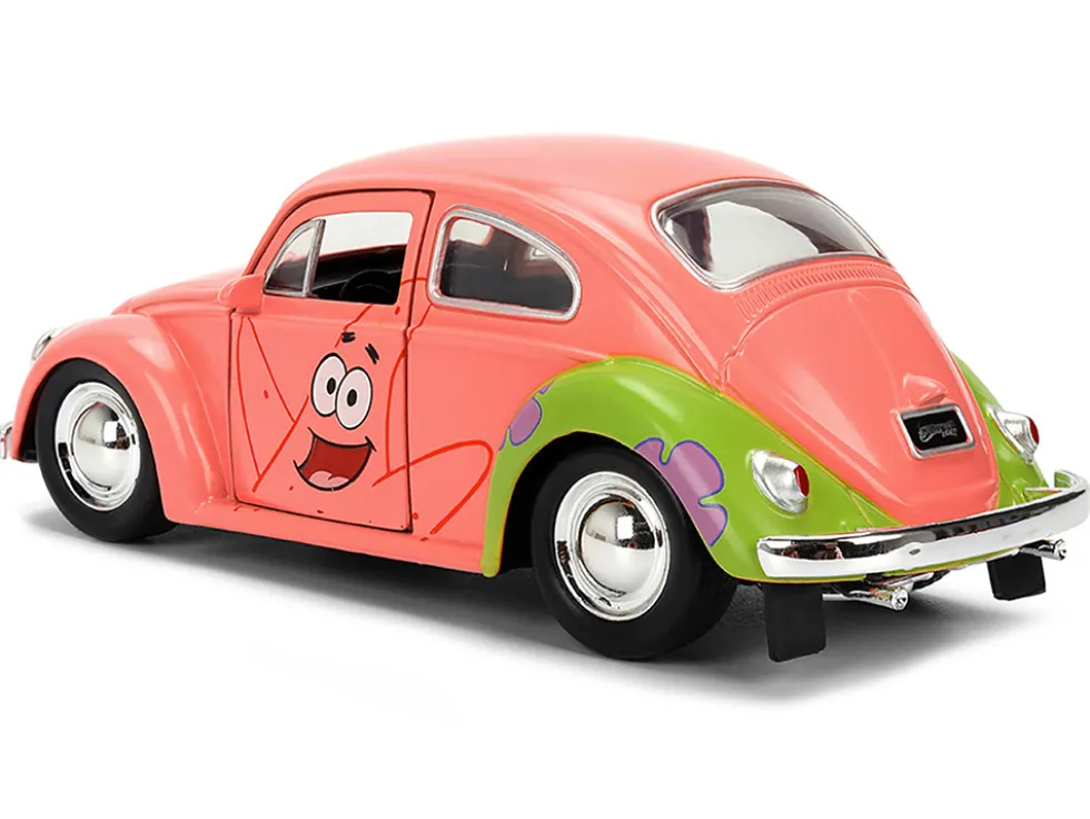 1959 Volkswagen Beetle "Patrick Star" Livery Pink "SpongeBob SquarePants" (1999-Current) TV Series "Hollywood Rides" Series 1/32 Diecast Model Car by Jada
