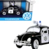 1966 Volkswagen Beetle Police Car Black White 1/24 Diecast Model Car Motormax 79578