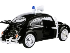 1966 Volkswagen Beetle Police Car Black White 1/24 Diecast Model Car Motormax 79578