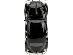 1959 Volkswagen Beetle Punch Buggy Black and White and Boxing Gloves Accessory Punch Buggy Series 1/32 Diecast Model Car Jada 34233