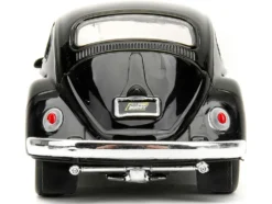 1959 Volkswagen Beetle Punch Buggy Black and White and Boxing Gloves Accessory Punch Buggy Series 1/32 Diecast Model Car Jada 34233