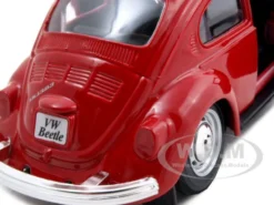 1973 Volkswagen Beetle Red 1/24 Diecast Model Car Maisto 31926
