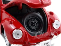 1973 Volkswagen Beetle Red 1/24 Diecast Model Car Maisto 31926