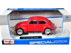 1973 Volkswagen Beetle Red 1/24 Diecast Model Car Maisto 31926