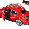 1966 Volkswagen Beetle Red Enjoy Coca-Cola Roof Rack Accessories 1/24 Diecast Model Car Motor City Classics 424066