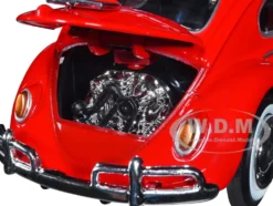 1966 Volkswagen Beetle Red Enjoy Coca-Cola Roof Rack Accessories 1/24 Diecast Model Car Motor City Classics 424066