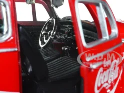 1966 Volkswagen Beetle Red Enjoy Coca-Cola Roof Rack Accessories 1/24 Diecast Model Car Motor City Classics 424066
