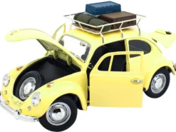 1967 Volkswagen Beetle Roof Rack Luggage Yellow 1/18 Diecast Model Car Road Signature 92078