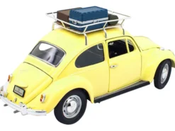 1967 Volkswagen Beetle Roof Rack Luggage Yellow 1/18 Diecast Model Car Road Signature 92078
