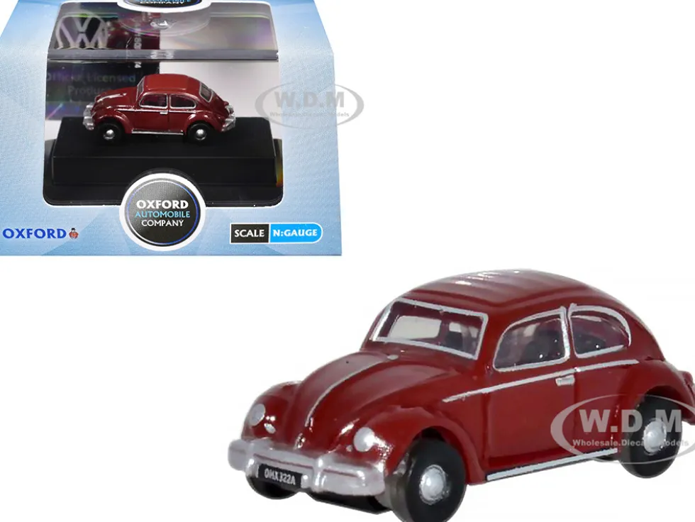 Volkswagen Beetle Ruby Red 1/148 (N) Scale Diecast Model Car by Oxford Diecast