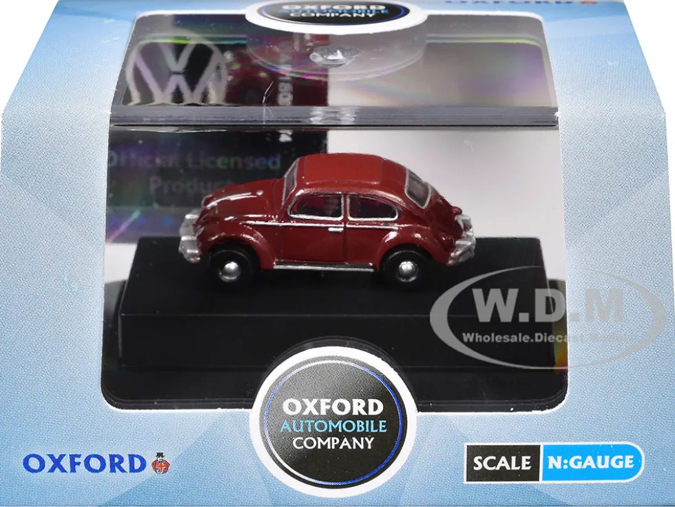 Volkswagen Beetle Ruby Red 1/148 (N) Scale Diecast Model Car by Oxford Diecast