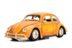 Volkswagen Beetle Weathered Yellow Robot on Chassis Charlie Diecast Figurine Bumblebee 2018 Movie Transformers Series Hollywood Rides Series 1/24 Diecast Model Car Jada 30114