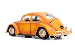 Volkswagen Beetle Weathered Yellow Robot on Chassis Charlie Diecast Figurine Bumblebee 2018 Movie Transformers Series Hollywood Rides Series 1/24 Diecast Model Car Jada 30114
