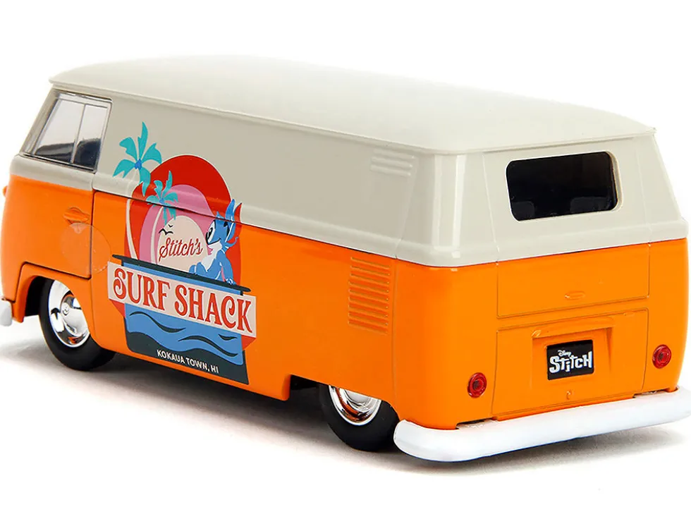 1961 Volkswagen Bus "Stitch's Surf Shack" Orange and Gray "Disney's Stitch" "Hollywood Rides" Series 1/32 Diecast Model Car by Jada
