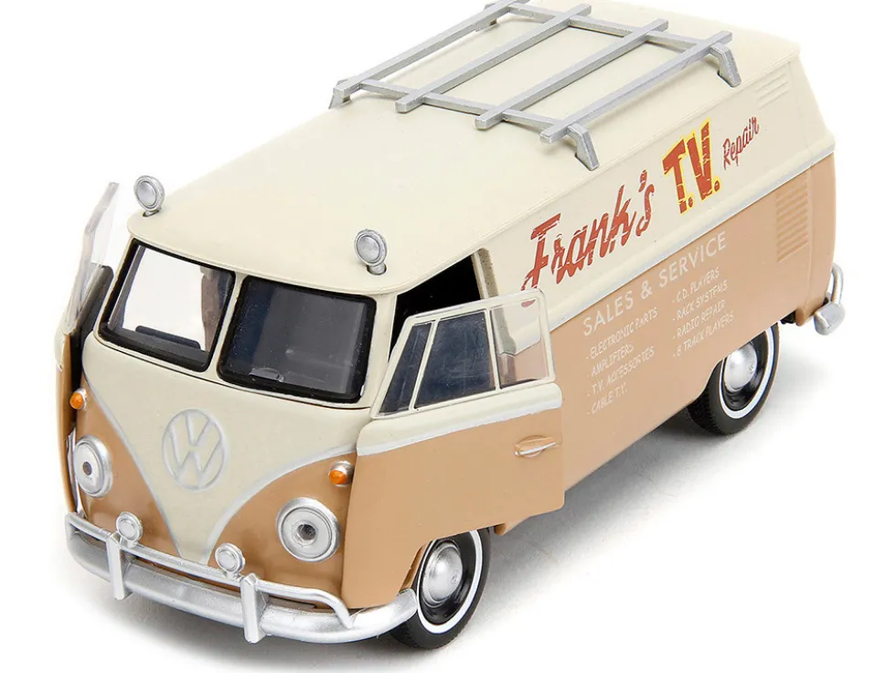 Volkswagen Bus WheelJack Tan and Beige Frank s TV Repair Transformers Rise of the Beasts 2023 Movie Hollywood Rides Series 1/32 Diecast Model Car Jada 34265