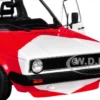 1983 Volkswagen Caddy MK 1 Pickup Truck "Red Cowboy Racing Tribute" White and Red 1/18 Diecast Model Car by Solido