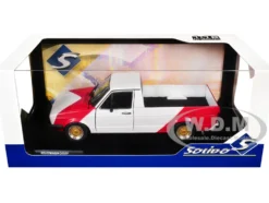 1983 Volkswagen Caddy MK 1 Pickup Truck "Red Cowboy Racing Tribute" White and Red 1/18 Diecast Model Car by Solido