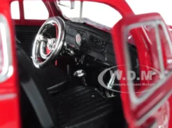 1966 Volkswagen Classic Beetle Red 1/24 Diecast Car Model Motormax 79558 79559
