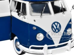 1960 Volkswagen Delivery Van Blue and White Limited Edition to 6650 pieces Worldwide 1/24 Diecast Model Car by M2 Machines