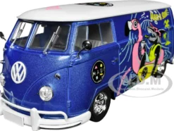 1960 Volkswagen Delivery Van Blue Metallic with White Top Maui and Sons Limited Edition to 6550 pieces Worldwide 1/24 Diecast Model Car M2 Machines 40300-112A
