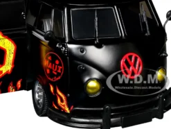 1960 Volkswagen Delivery Van "Maui & Sons" Black with Graphics Limited Edition to 4050 pieces Worldwide 1/24 Diecast Model Car by M2 Machines