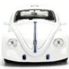 1959 Volkswagen Drag Beetle White with Graphics and R2-D2 Figure "Star Wars" Franchise "Hollywood Rides" Series 1/24 Diecast Model Car by Jada