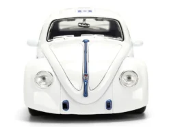 1959 Volkswagen Drag Beetle White with Graphics and R2-D2 Figure "Star Wars" Franchise "Hollywood Rides" Series 1/24 Diecast Model Car by Jada