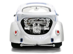 1959 Volkswagen Drag Beetle White with Graphics and R2-D2 Figure 