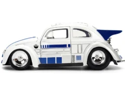 1959 Volkswagen Drag Beetle White with Graphics and R2-D2 Figure 