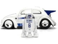 1959 Volkswagen Drag Beetle White with Graphics and R2-D2 Figure 