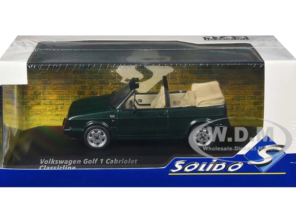 1992 Volkswagen Golf Cabrio Classic Line Classic Green Metallic 1/43 Diecast Model Car by Solido