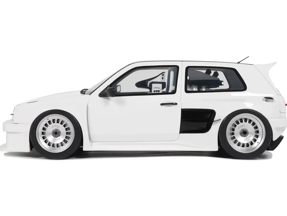 2024 Volkswagen Golf III by Khyzyl Saleem White Limited Edition to 2000 pieces Worldwide 1/18 Model Car by Otto Mobile