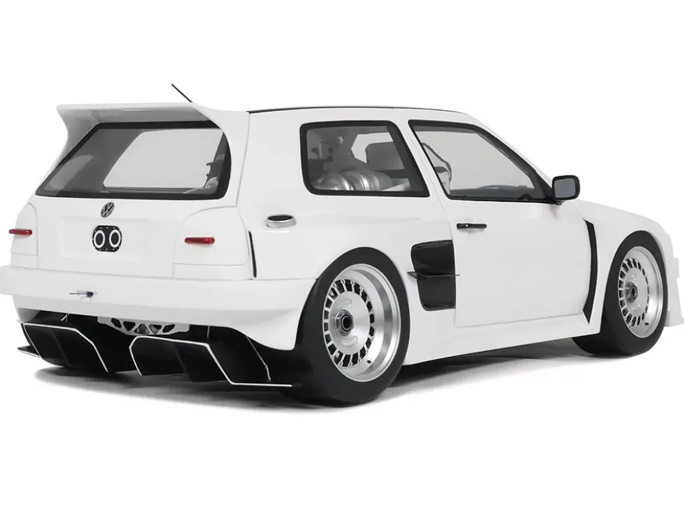 2024 Volkswagen Golf III by Khyzyl Saleem White Limited Edition to 2000 pieces Worldwide 1/18 Model Car by Otto Mobile